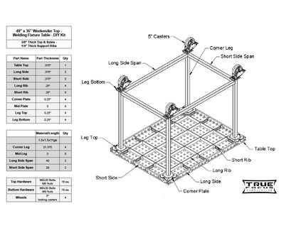 Weekender Top - Welding Fixture Table - DIY Kit