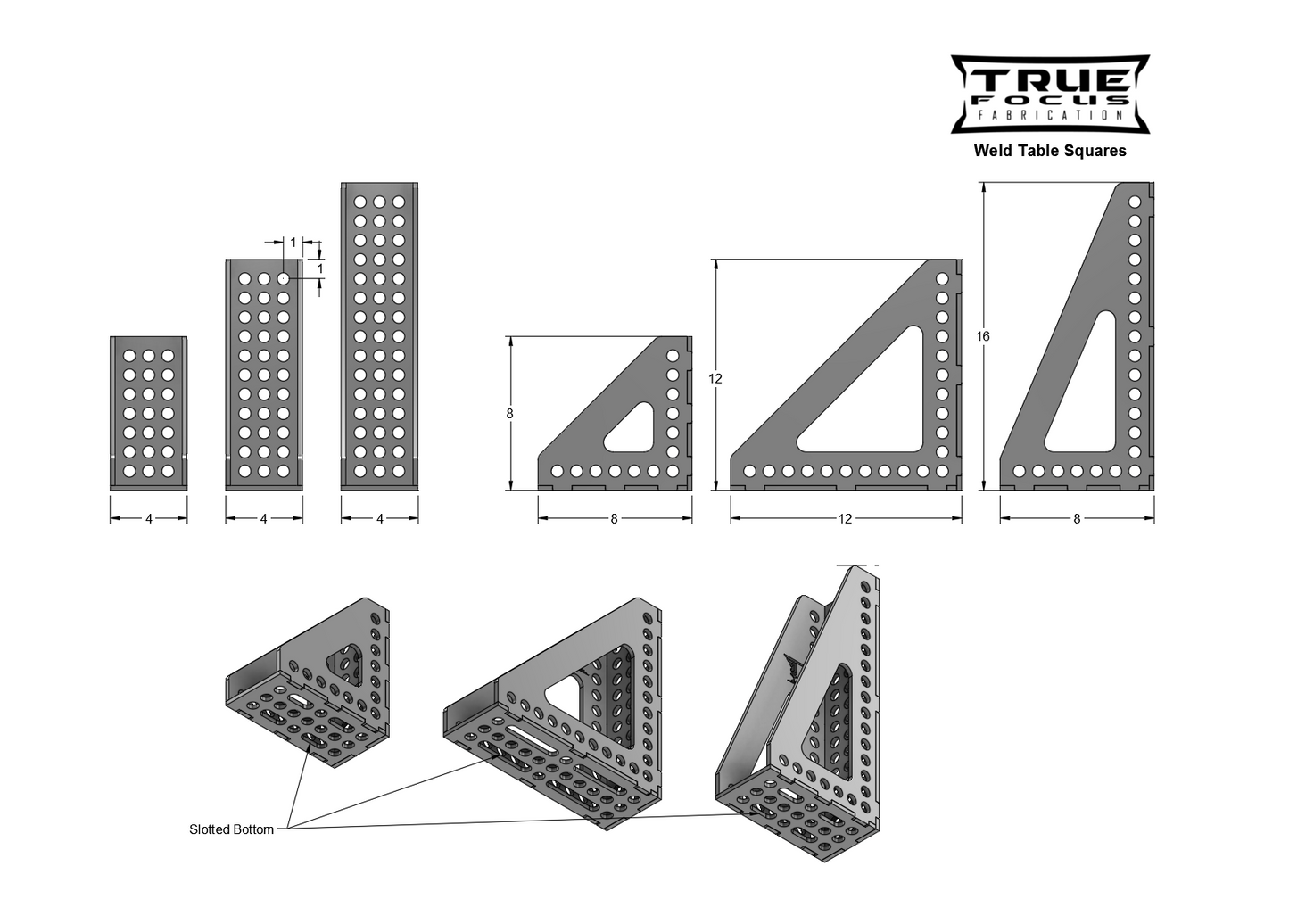 Fixture Table Square - 90°